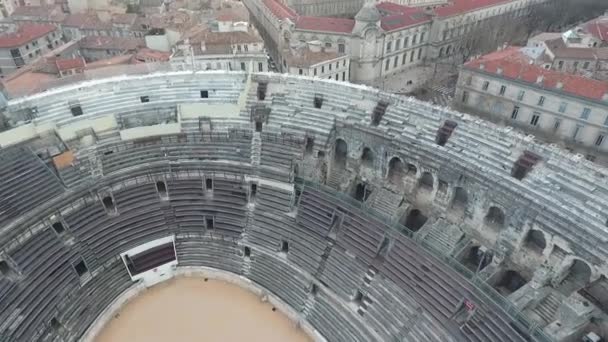 Roman Arena Nimes France — Stock Video