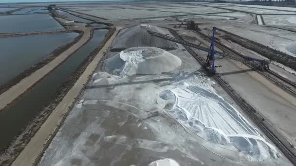 Endüstriyel Tuz Çıkarma Tuz Deposu Konveyör — Stok video
