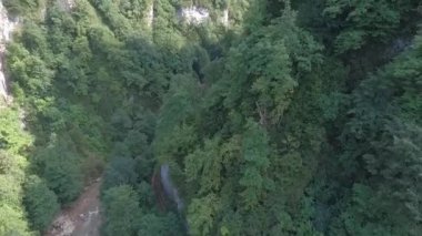 Rusya 'daki Guamskoe geçidinin hava görüntüsü..