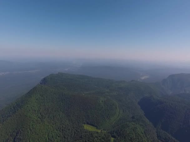 Panorama Gór Lasów Widok Lotu Ptaka — Wideo stockowe