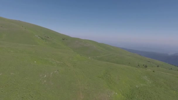 Съемки Полета Над Альпийскими Лугами Высокогорье — стоковое видео