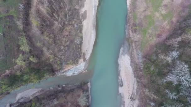 Vol Par Drone Dessus Embouchure Deux Rivières — Video