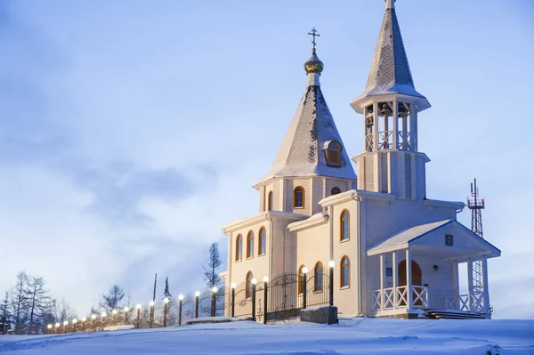Православная Церковь Зимой — стоковое фото