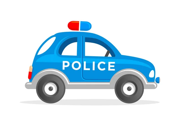 Illustration Vectorielle Voiture Police Jouet Bande Dessinée — Image vectorielle