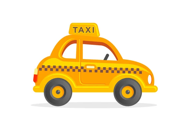 Yellow Cab Zabawka Samochód Ilustracja Kreskówka — Wektor stockowy