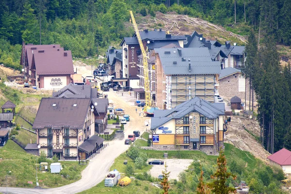 Preparation Tourist Season Ski Resort Carpathian Mountains May 2018 Bukovel — Stock Photo, Image