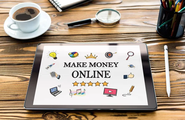 Make Money Online Concept On Digital Tablet Screen