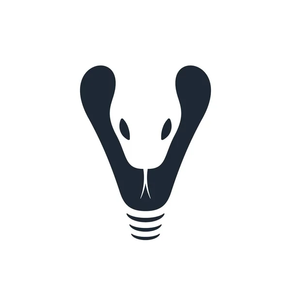 Klapperschlangen Kopf Mit Negativem Leerzeichen Auf Weißem Hintergrund Schlangenkopfdesign Vektorillustration — Stockvektor
