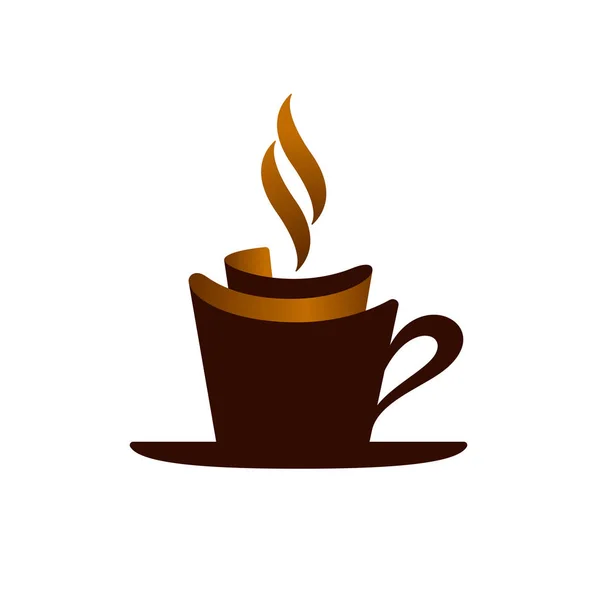 コーヒー カップのデザイン 白い背景の上のホット チョコレートのシンボルです ベクトル図 — ストックベクタ