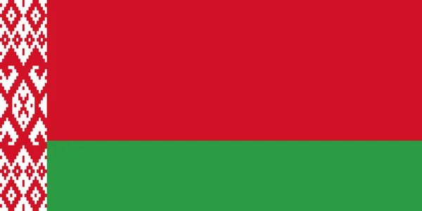 Návrh Vlajky Vlajka Běloruska Bílém Pozadí Izolované Ploché Rozložení Pro — Stockový vektor