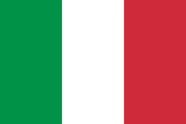 Diseño Bandera Bandera Italiana Sobre Fondo Blanco Diseño Plano Aislado — Archivo Imágenes Vectoriales