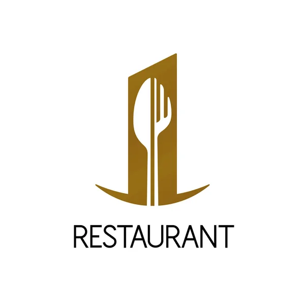 İzole Restoran logo tasarım, çatal ve bıçak şekli, Il vektör