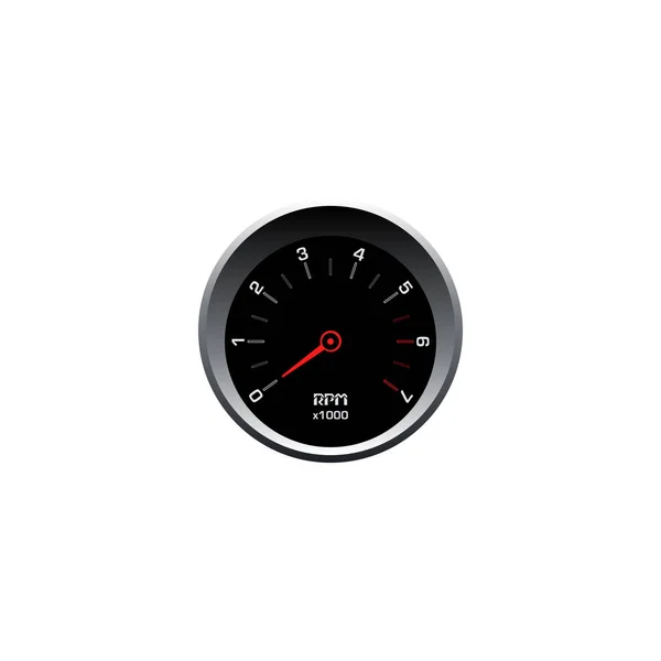 Cars Tachometer Template White Background Vector Gauge Design — Stock Vector