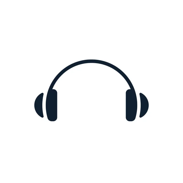 Auriculares Sobre Fondo Blanco Diseño Auriculares Vectoriales Planos — Vector de stock