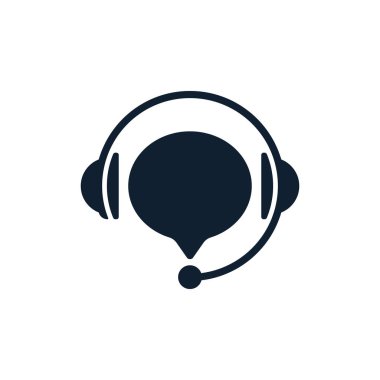 Beyaz arka plan üzerinde konuşma balonu ile destek. Düz vektör destek simgesi tasarım.