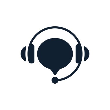 Beyaz arka plan üzerinde konuşma balonu ile destek. Düz vektör destek simgesi tasarım.