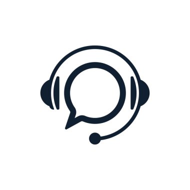 Beyaz arka plan üzerinde konuşma balonu ile destek. Düz vektör destek simgesi tasarım.