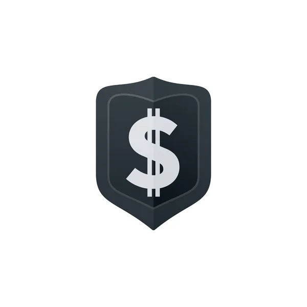 Dollar Bricka Vit Bakgrund Valuta Ikon Design — Stock vektor