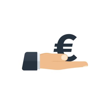 Euro symbol in hand