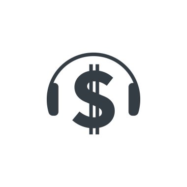Dolar işareti olan kulaklık