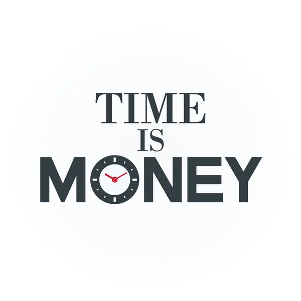 Tempo é dinheiro, o conceito de design — Vetor de Stock