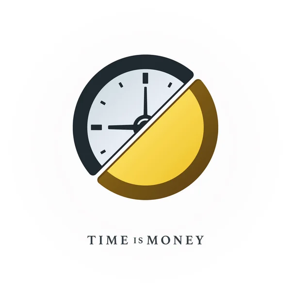 Time is money, concept design - Stok Vektor