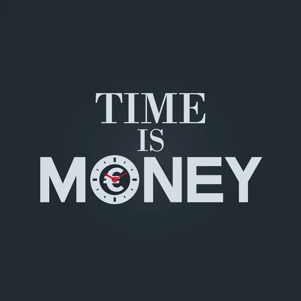 Čas jsou peníze, koncept design — Stockový vektor