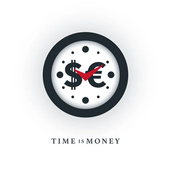 Il tempo è denaro, concetto — Vettoriale Stock
