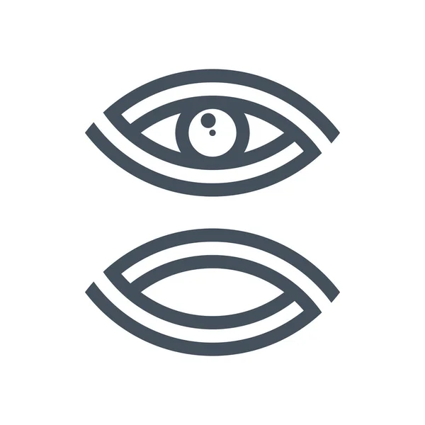 Spiralförmige Augensymbole — Stockvektor