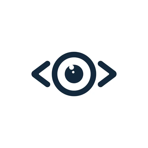 Símbolo de ojo simple, icono de visión creativa — Archivo Imágenes Vectoriales