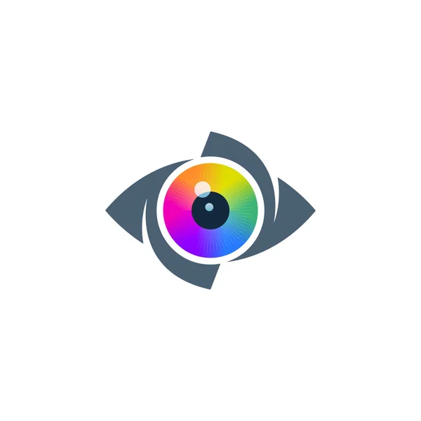 Bunte Augen und Vision kreative Ikone — Stockvektor