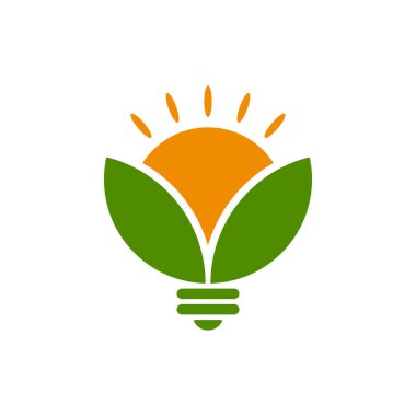 Green energy concept bulb icon