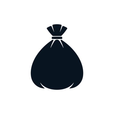 Tied sack abstract icon