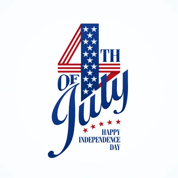 Fourth of July typographic lettering