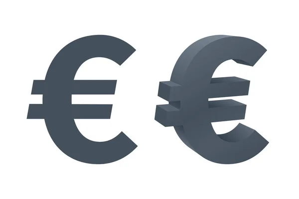 Iconos de moneda con símbolo del euro — Vector de stock