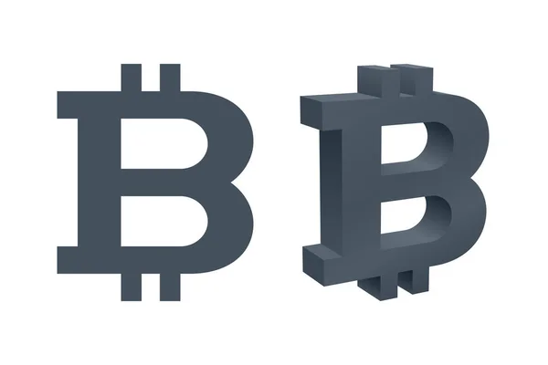 Iconos de moneda con bitcoin — Vector de stock