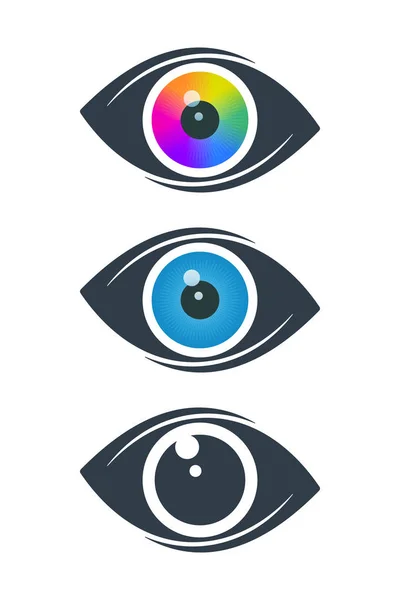 Iconos oculares abstractos — Vector de stock