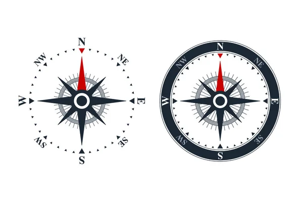 Ikoner för kompassros — Stock vektor