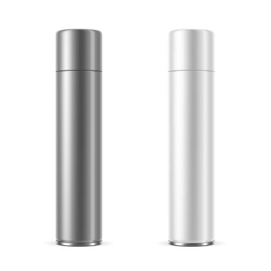 Saç spreyi şişesi Mockup, sprey, plastik kap için ambalaj