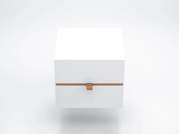 White Box Ambalaj Mockup Vedere Frontală Plasați Designul Aici — Fotografie, imagine de stoc