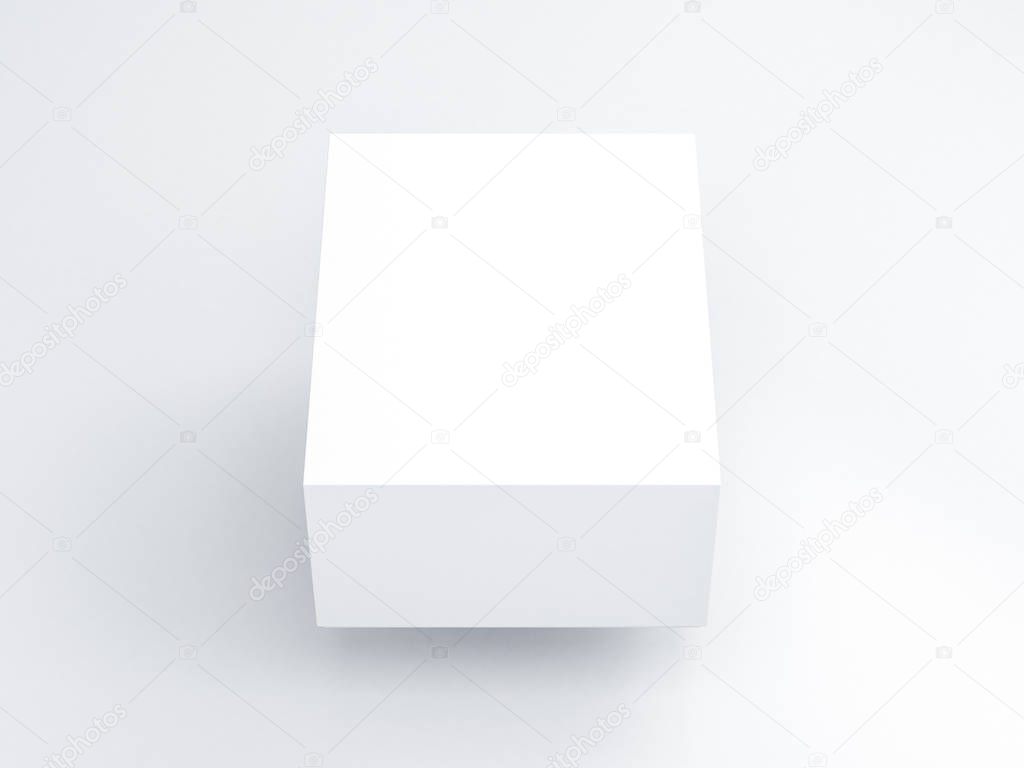 White Box Mockup packaging on light background