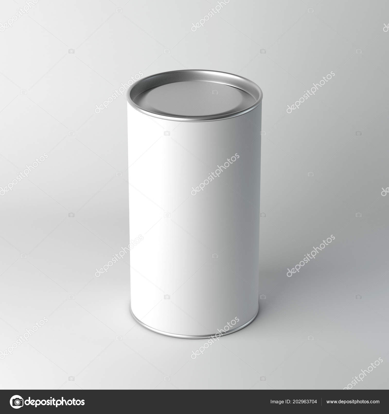 Download White Blank Tin Can Packaging Mockup Metal Cover Tea Coffee Stock Photo Image By C Customdesigner 202963704