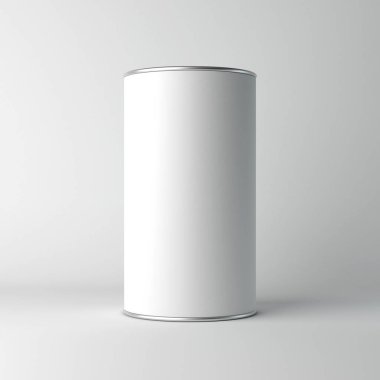 Beyaz karton boş teneke ambalaj mockup olabilir. Çay, kahve, Kuru ürünler, hediye kutusu