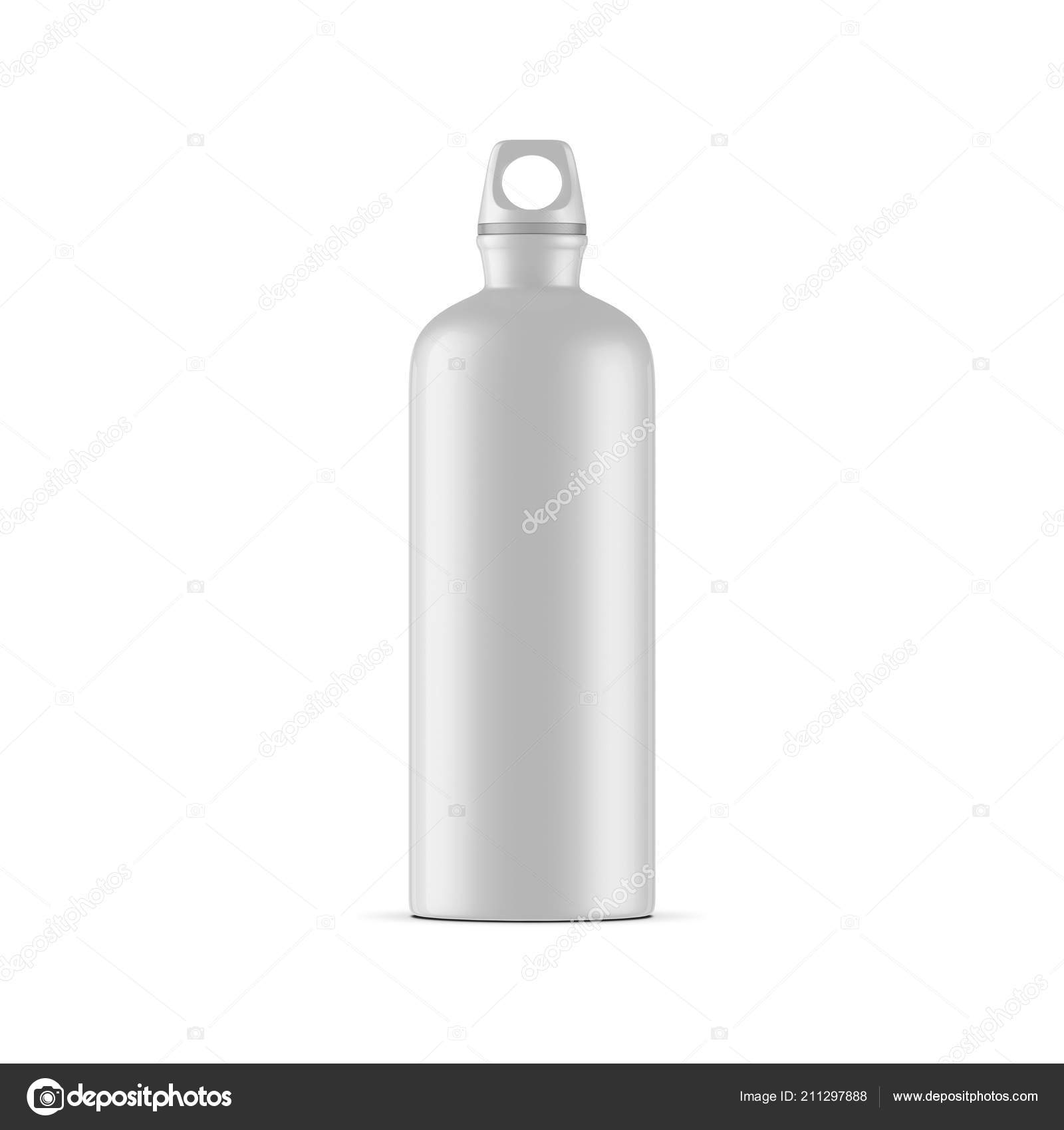 Download Aluminum Water Sport Bottle Mockup Isolated White Background Stock Photo Image By C Customdesigner 211297888