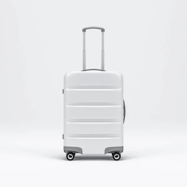 白色行李样机 手提箱 — 图库照片