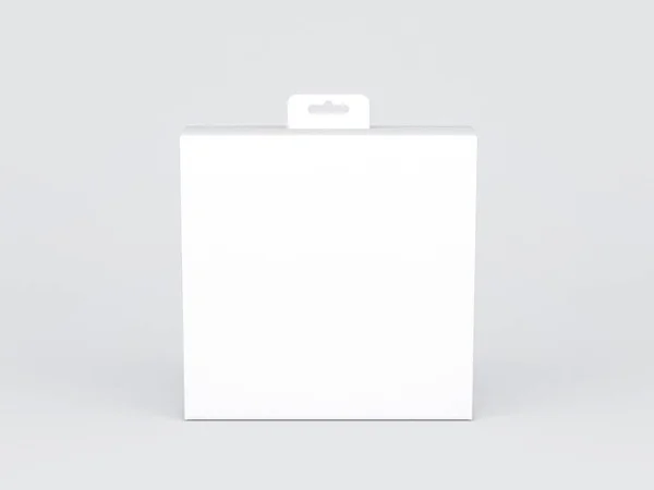 Boîte Carton Avec Accrochage Tab Mockup Pour Conception Marque — Photo