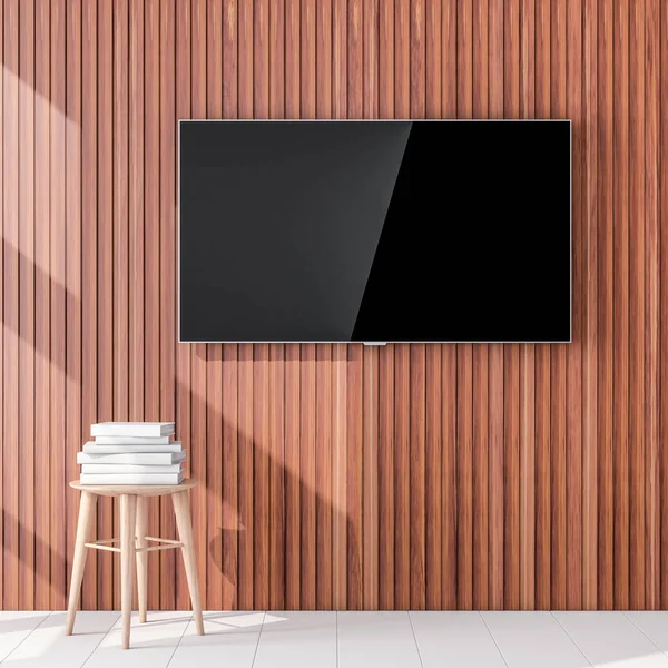 Smart Mockup Moderno Led Colgando Pared Habitación — Foto de Stock