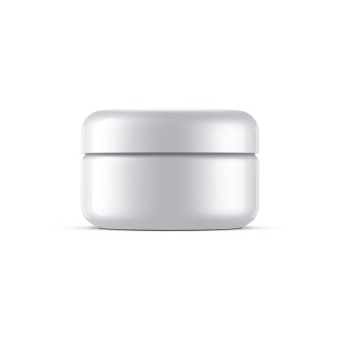 beyaz arka plan üzerinde kozmetik boş kavanoz, 3d render