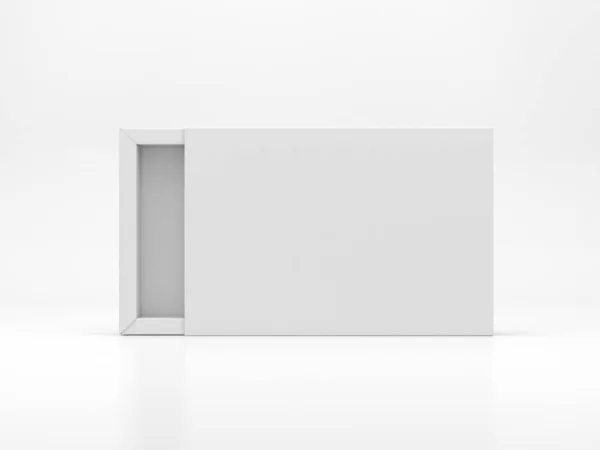 Otevřený Bílý Rámeček Izolovaný Bílém Pozadí Vykreslování — Stock fotografie