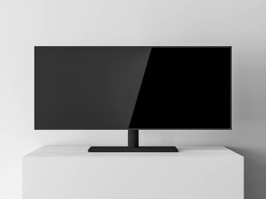 boş boş Tv monitörü, beyaz arka plan üzerinde izole